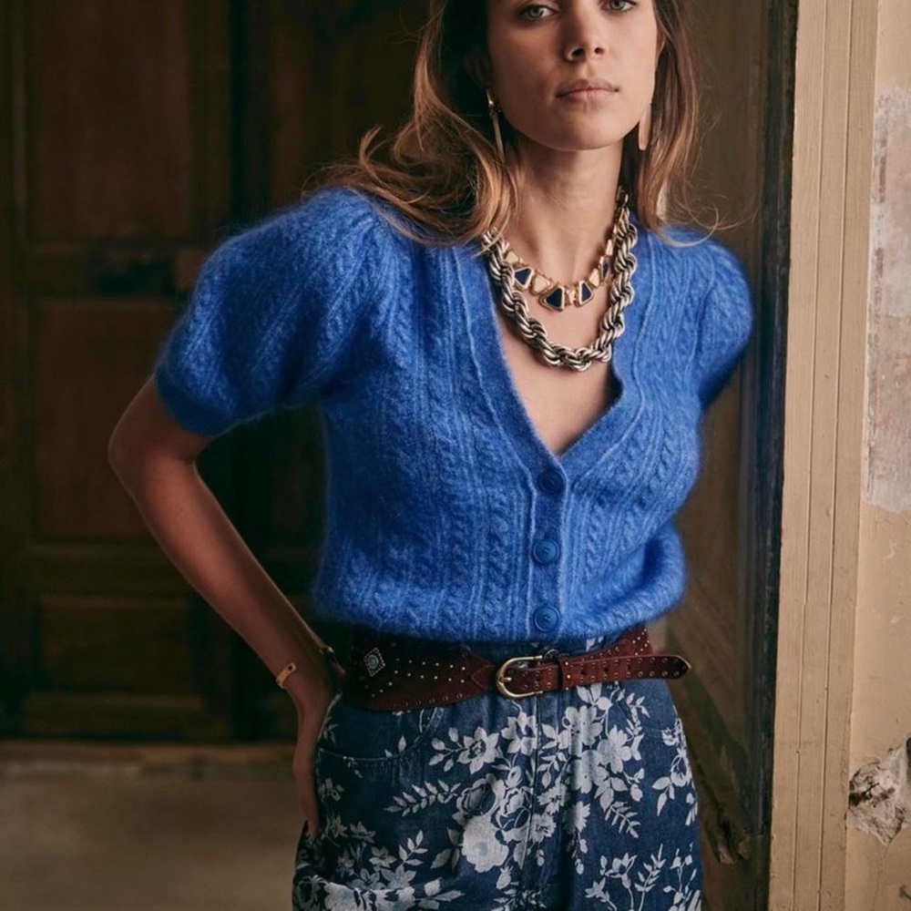 Sezane Perrine Sweater in Blue, Size S